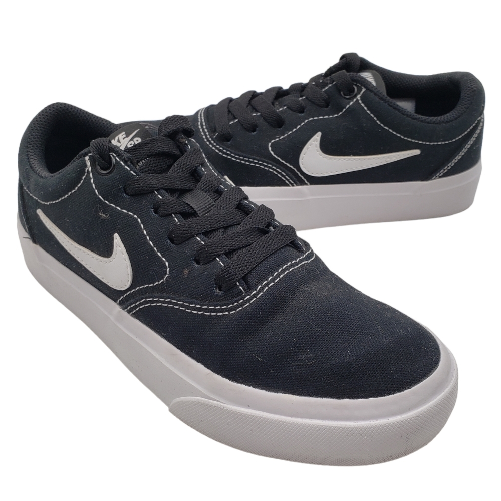 Nike SB Charge Youth 3.5 Canvas Black White Sneakers CQ0260-001 Athletic Unisex